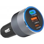 Forcell F-Energy ALU 2x USB-C & USB-A 65W Nabíječka do auta - šedá – Hledejceny.cz