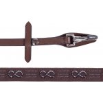 QHP Otěže PresTeq s karabinou a zarážkami hnědé – Zboží Dáma