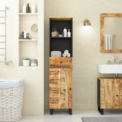 Nábytek XL Koupelnová skříňka 38 x 33 x 160 cm masivní mangovníkové dřevo