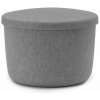 Taburet Normann Copenhagen Pouf Hide Storage Small, grey