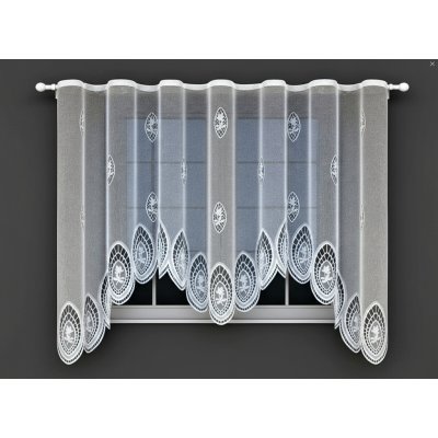 Dekorační žakárová záclona s řasící páskou VANESA 160 bílá 300x160 cm MyBestHome – Zboží Mobilmania
