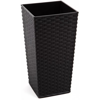 LAMELA květináč FINEZIA RATAN 25 x 25 cm černý – Zboží Mobilmania