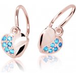 Cutie Jewellery dětské naušnice zlaté srdíčka C2160R-Arctic Blue