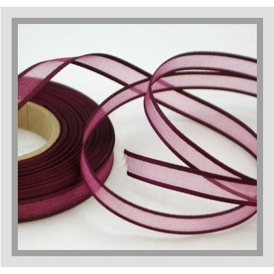 Šifonová stuha lemovaná - 10mm - burgundy -1m – Zbozi.Blesk.cz