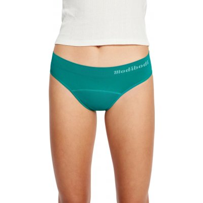 Modibodi dívčí menstruační kalhotky Modicomfort Seamless Teen Hipster Bikini Moderate Enchanted Green – Zboží Dáma