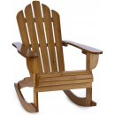 Blumfeldt Rushmore hnědé houpací křeslo zahradní židle adirondack 71 x 95 x 105 cm sklopitelné (GDMB2-Rushmore-Brown)
