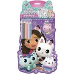 Grafix Omalovánky samolepky a pastelky 6 ks Gabby's Dollhouse – Zboží Mobilmania