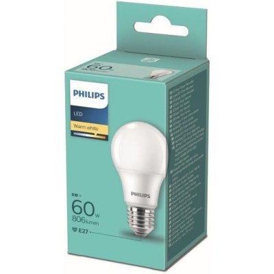 Philips klasik žárovka LED , 8W, E27, teplá bílá