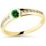 Cutie Diamonds Prsten ze žlutého zlata se smaragdem a diamanty DZ6708 2106 SM X 1 – Hledejceny.cz