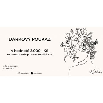 Kudrlinka Dárkový poukaz Hodnota: 2.000,- Kč