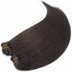Clip in maxi set 53cm pravé lidské vlasy REMY PŘÍRODNÍ ČERNÁ – Sleviste.cz