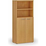 Primo Kombinovaná kancelářská skříň WOOD, dveře na 3 patra, 1781 x 800 x 420 mm, buk – Hledejceny.cz