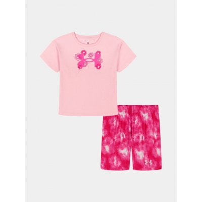 Under Armour dívčí set UA PRINTED BIKE SHORT SET růžová – Zboží Dáma