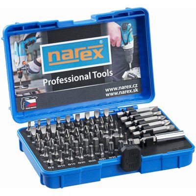 Sada 60 bitů Industrial, ploché, křížové, Imbus, TORX, 60-bit box - NAREX 65404062 – Zbozi.Blesk.cz