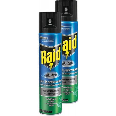 Raid spray proti létajícímu hmyzu s eukalyptovým olejem 400 ml – Zboží Dáma
