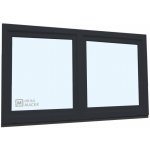 KNIPPING Plastové okno - 70 AD, 1800x900 mm, O/OS sloupek, antracit Sklo: čiré, Barva, imitace: antracit/bílá (jednostranně) – Hledejceny.cz