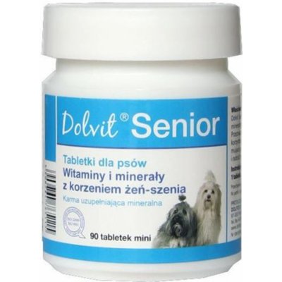 Dolfos Dolvit Senior Plus pro psy zlepšení fyzické kondice, posílení imunity MINI 90 tab.