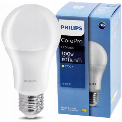 Philips LED žárovka E27 13W - 1521 lm - teplá bílá - CorePro Premium A60 PHL-9290023068 – Zboží Živě
