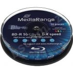 MediaRange BD-R BLU-RAY 50GB 6x DoubleLayer PRINTABLE spindl 10pck/bal MR509