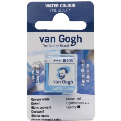 Van Gogh Akvarelová barva v půlpánvičce 106 Opaque White – Zboží Dáma