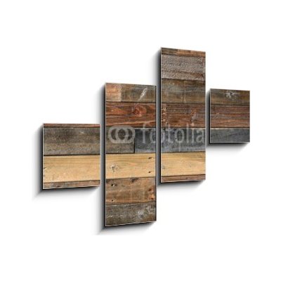 Obraz 4D čtyřdílný - 120 x 90 cm - Old vintage wood textured Staré vintage dřevo texturou – Zboží Mobilmania