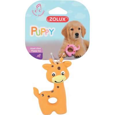 Zolux GIRAFFE latexová hračka pro štěňátka 7,5 x 3,5 x 10 cm – Zboží Mobilmania