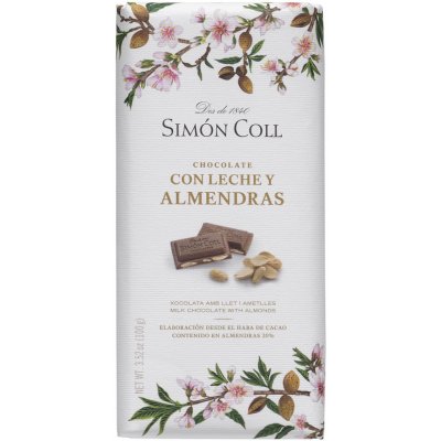 Simón Coll mléčná čokoláda s mandlemi 100 g – Zboží Mobilmania