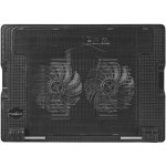 NEDIS stojan na notebook/ univerzální/ pro notebooky do 18"/ 2x ventilátor 140 mm/ USB/ plast-kov/ černý NBCR200BK – Zbozi.Blesk.cz