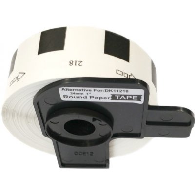 Etikety / štítky pro tiskárny BROTHER QL - typ DK-11218 - kompatibilní - kulaté průměr 24 mm - 1000 ks, bílá – Hledejceny.cz
