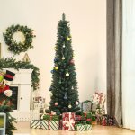 HOMCOM Úzký vánoční stromek 180 cm | zelený – Hledejceny.cz
