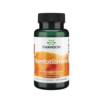 Swanson High-Potency Benfotiamine 120 kapslí 80 mg