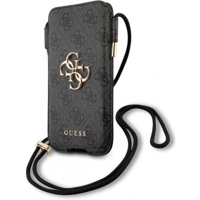 Guess PU 4G Metal Logo Pouch L šedé