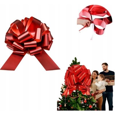 Mašle DIY červená 40 cm Samostatná dárková stuha Elegantní – Zboží Mobilmania