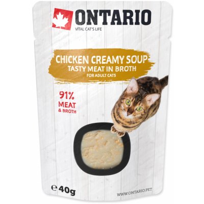 Ontario Cat Soup Chicken & Cheese with rice 40 g – Zboží Mobilmania