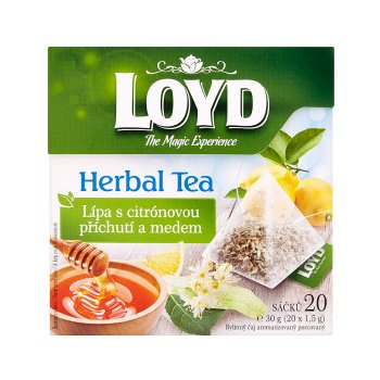 Loyd Herbal Tea lípa s citrónovou příchutí a medem 20 x 1,5 g