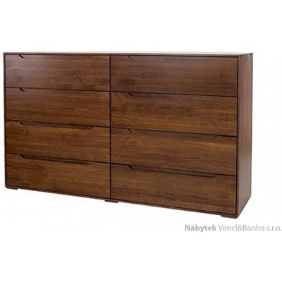 Drewmax Dřevěná buková komoda prádelník z masivního dřeva buk KD420 Pacyg – Zboží Dáma