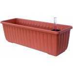 Plastia Samozavlažovací truhlík SIESTA LUX 40x20x19 cm terakota – Hledejceny.cz