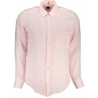 Hugo Boss men long sleeve shirt pink – Zboží Mobilmania