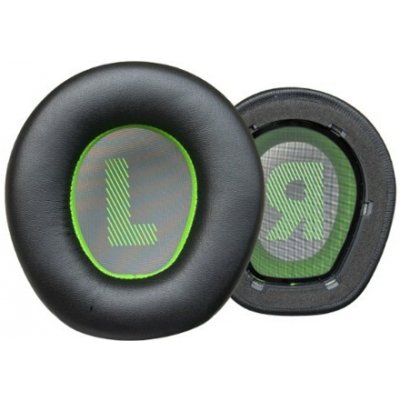 eses náhradní náušníky pro sluchátka JBL Quantum 910 černé se zeleným vnitřkem kožené – Zboží Živě