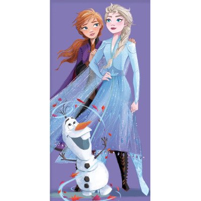 Carbotex Dětská osuška 70 x 140 cm Ledové království Elsa Anna a Olaf