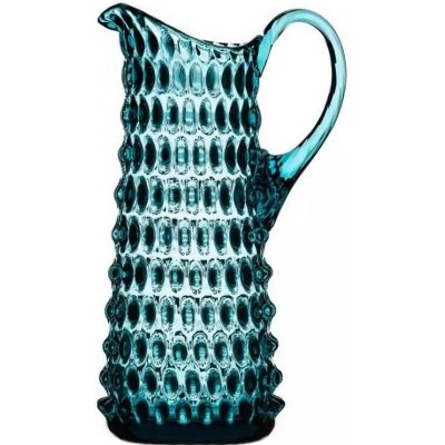 Džbán skleněný POLKA DOT s 1 uchem aquamarín 1,2 litru – Zboží Mobilmania