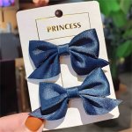 Sponky do vlasů Mašle Tmavě Modrá – Zboží Dáma