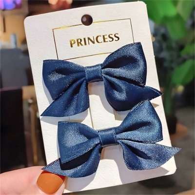 Sponky do vlasů Mašle Tmavě Modrá – Zboží Dáma