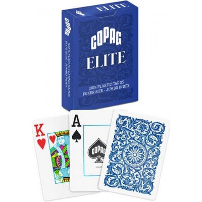 Copag Elite Poker Jumbo index, 100% plastové, modrá – Zboží Dáma