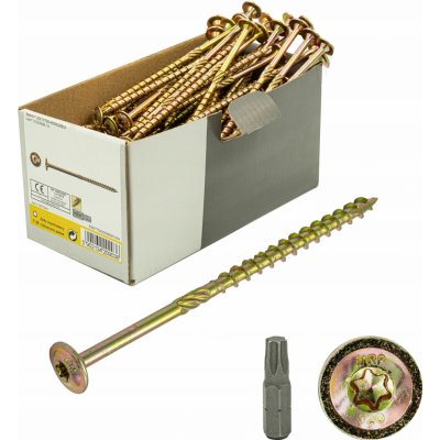 Tesařské vruty do dřeva, DISC 6 x 140 mm PGB 100 ks – Hledejceny.cz