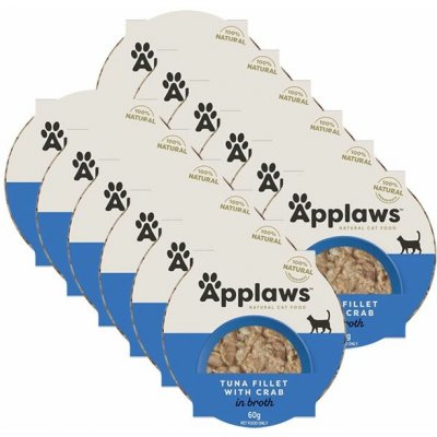 Applaws Vanička s tuňákem a krabem ve vývaru 12 x 60 g – Hledejceny.cz