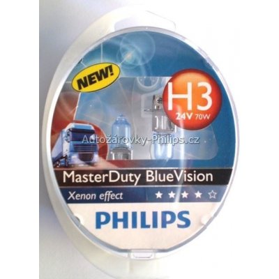 Philips Master Duty BlueVision 13336MDBVS2 H3 PK22s 24V 70W