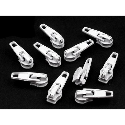 Jezdec ke spirálovým zipům No 3 Varianta: 101 bílá, Balení: 20 ks – Zboží Mobilmania