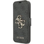 Pouzdro Guess iPhone 13 Pro Max book 4G Big Metal Logo šedé