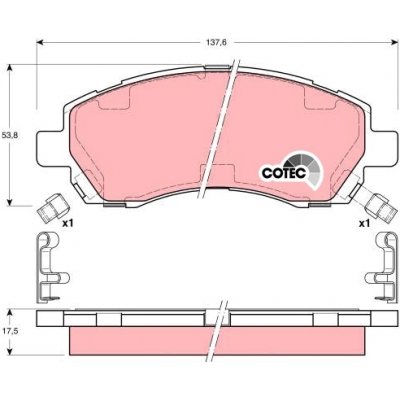 TRW Sada brzdových destiček, kotoučová brzda GDB3205 – Hledejceny.cz